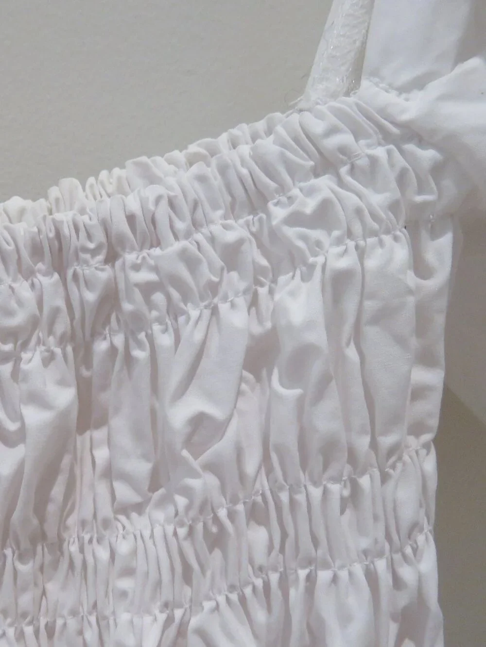 ASTR THE LABEL Savina Puff Sleeve Smocked Top White XS Cottagecore Coquette